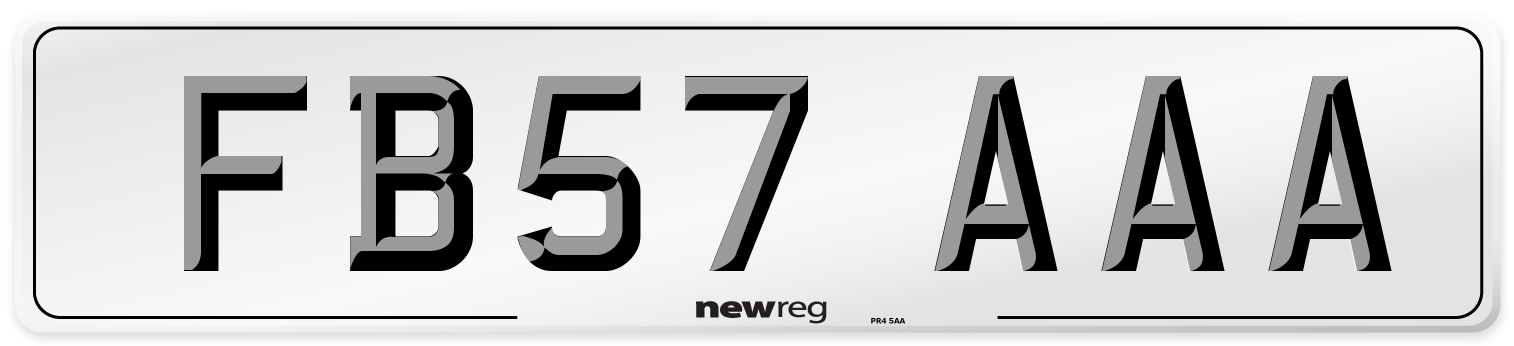 FB57 AAA Number Plate from New Reg